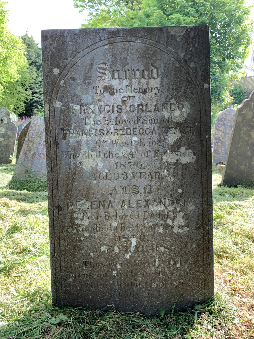 Regena Alexandria Keast 1863-1870