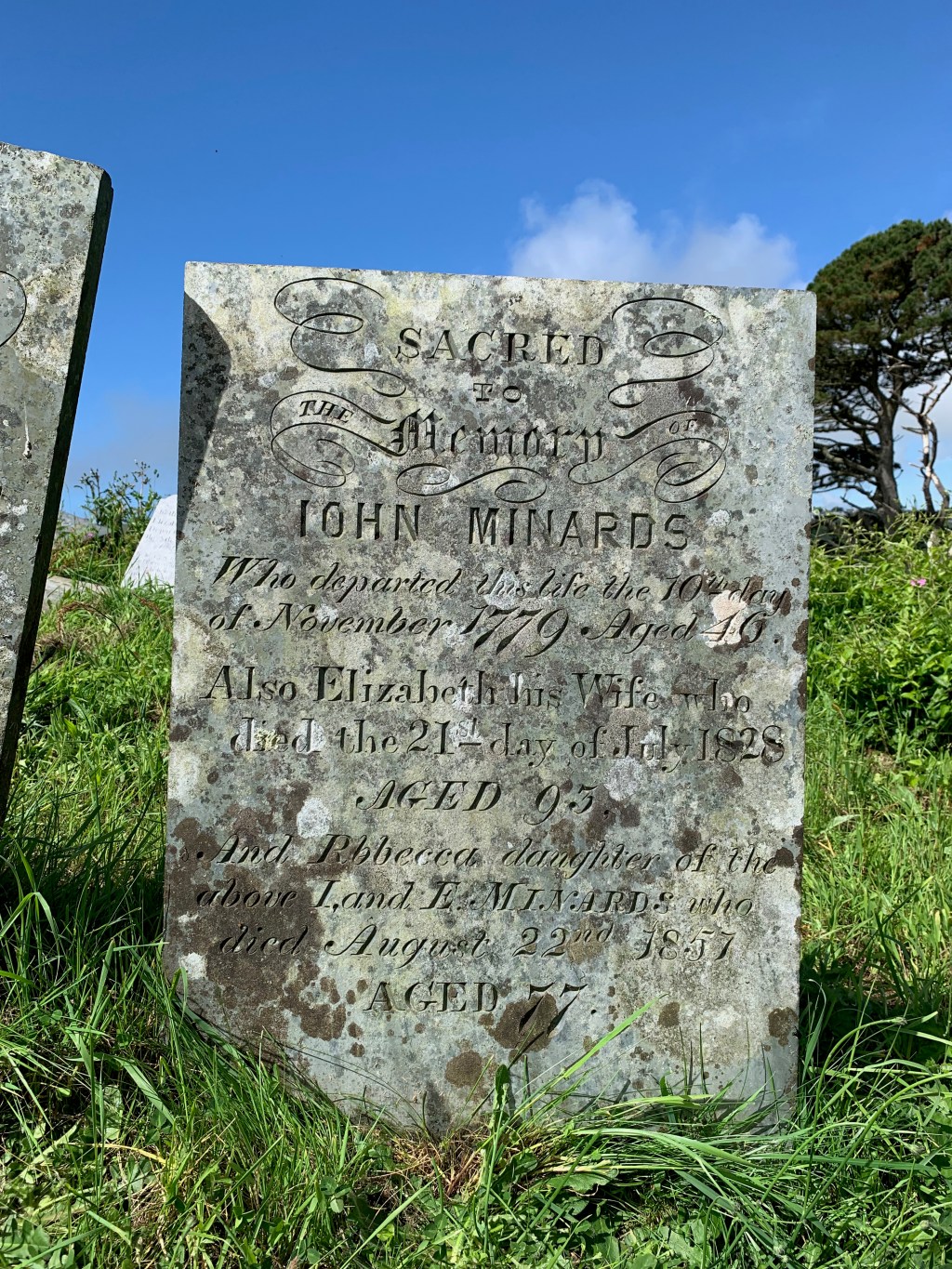 Rbbecca Minards 1780-1857