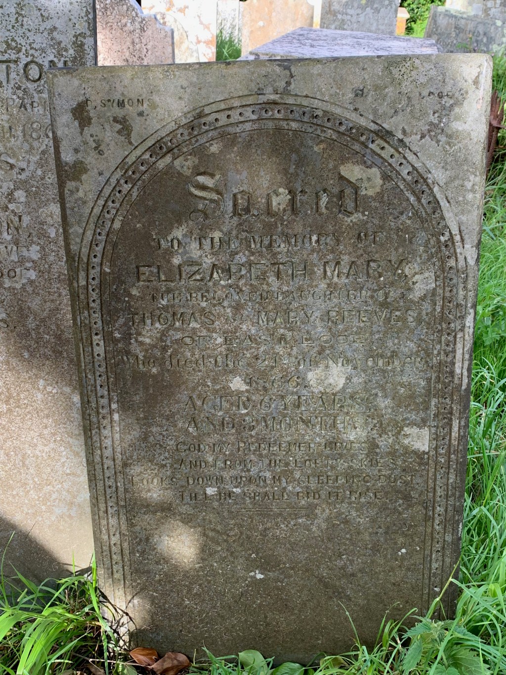 Elizabeth Mary Reeves&nbsp;1859-1866