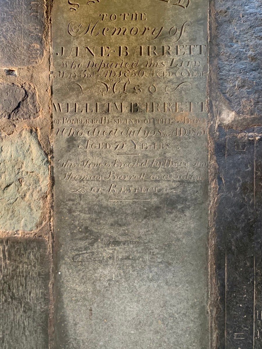 Jane Barrett 1781-1850 & William Barrett&nbsp;1780-1851