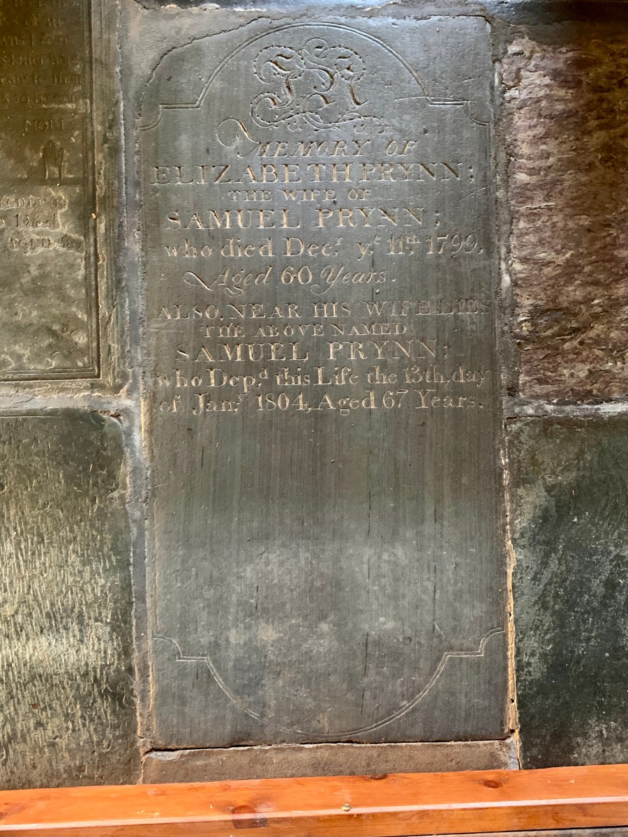 Elizabeth Prynn 1739-1799 & Samuel Prynn&nbsp;1737-1804