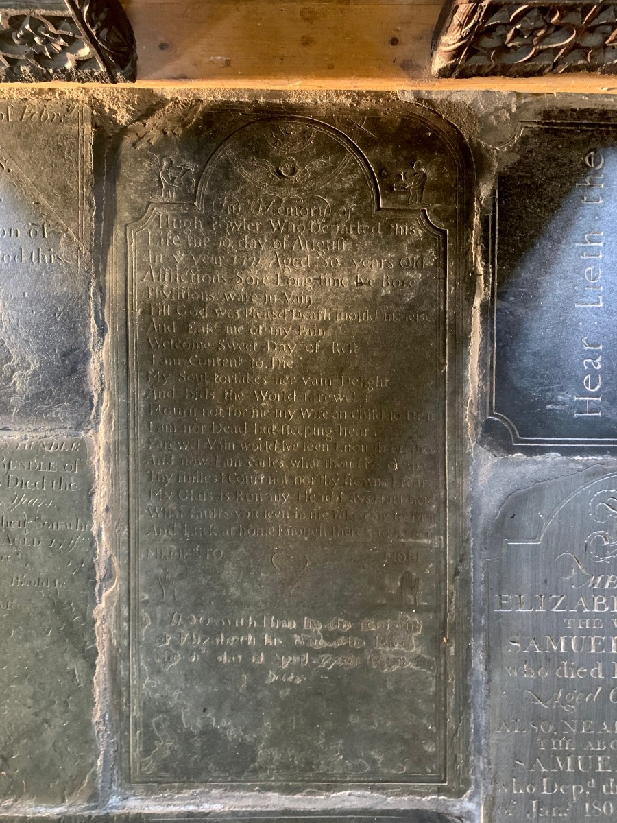 Hugh Fowler 1721-1771 & Elizabeth Fowler&nbsp;1720-1789