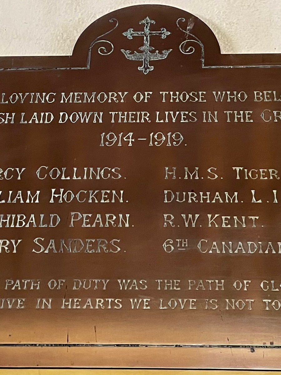 WWI War Memorial 600  Collings. Hocken. Pearn.&nbsp;Sanders